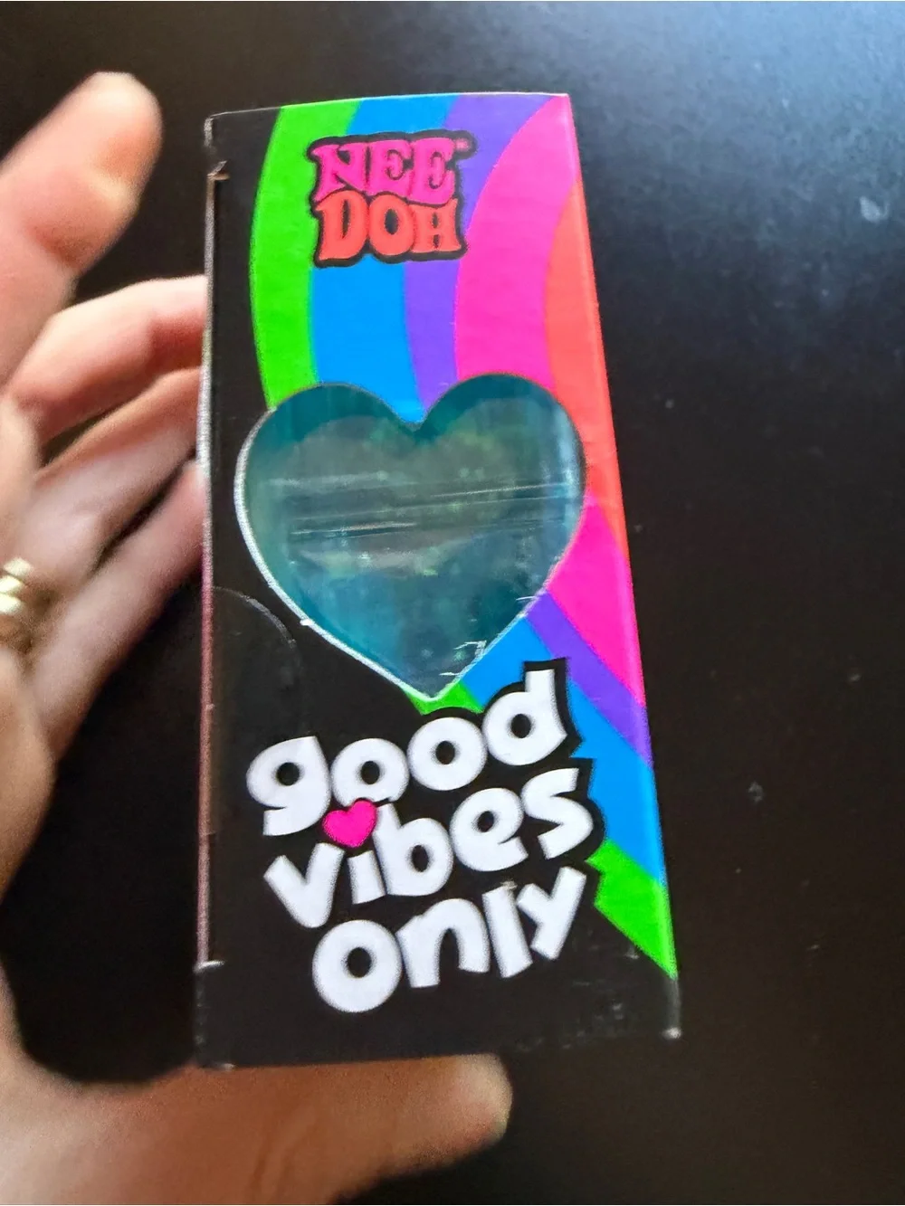 New Nee Doh Good Vibes Only Blue Heart You are Enough Schylling Squishy Toy 3+